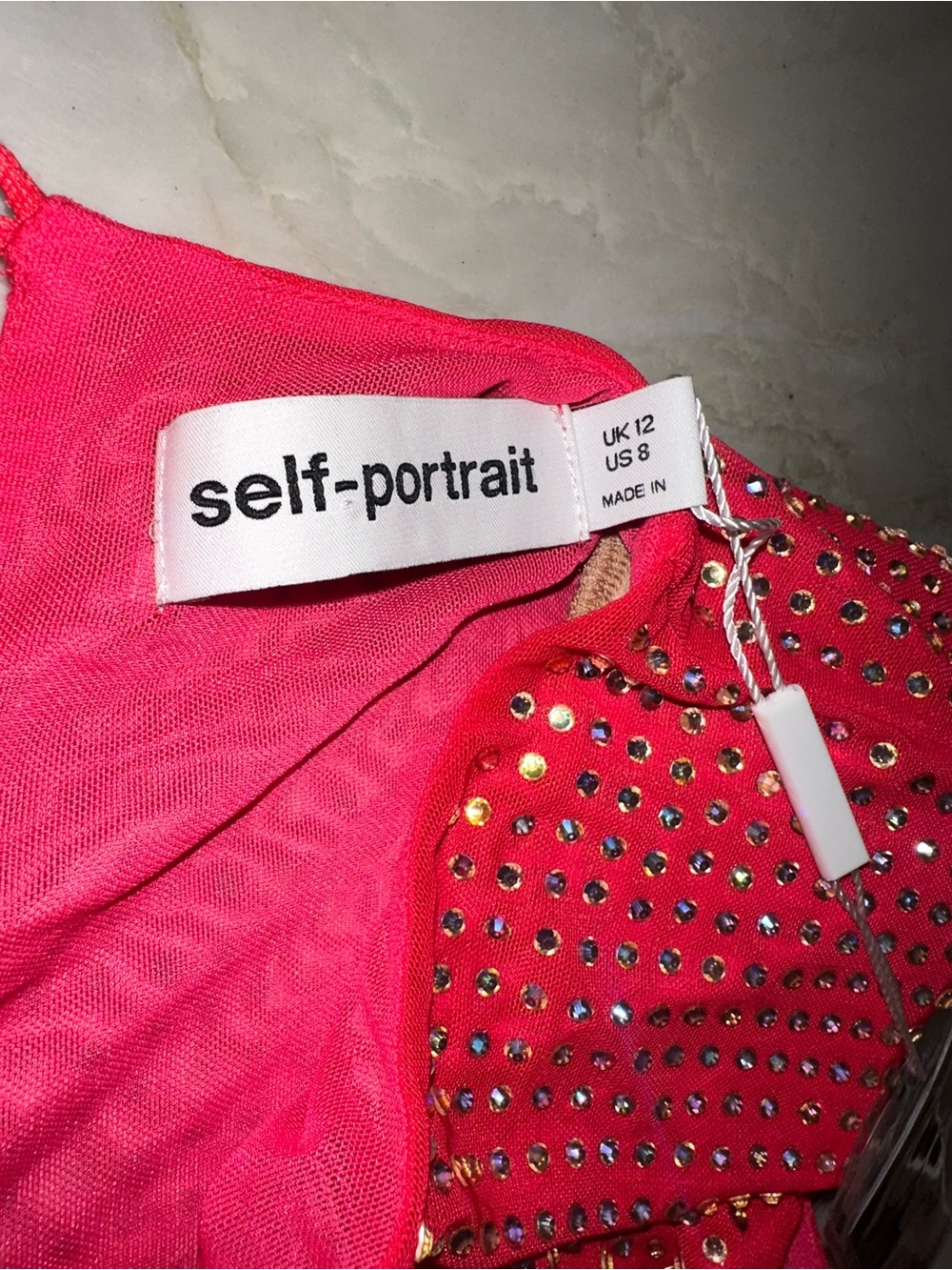 Self-Portrait Hot Pink Embellished Dress - Picture 5 of 7
